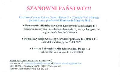 GODZINY PRACY!!!