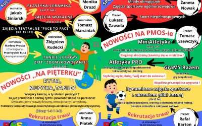 Zapraszamy na zajęcia ! NOWOŚCI !!!