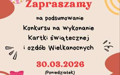Podsumowanie konkursu wielkanocnego.