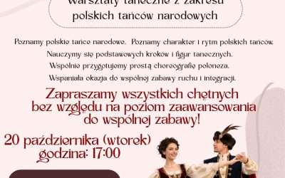 Warsztaty taneczne z okazji Dnia Nauczyciela.